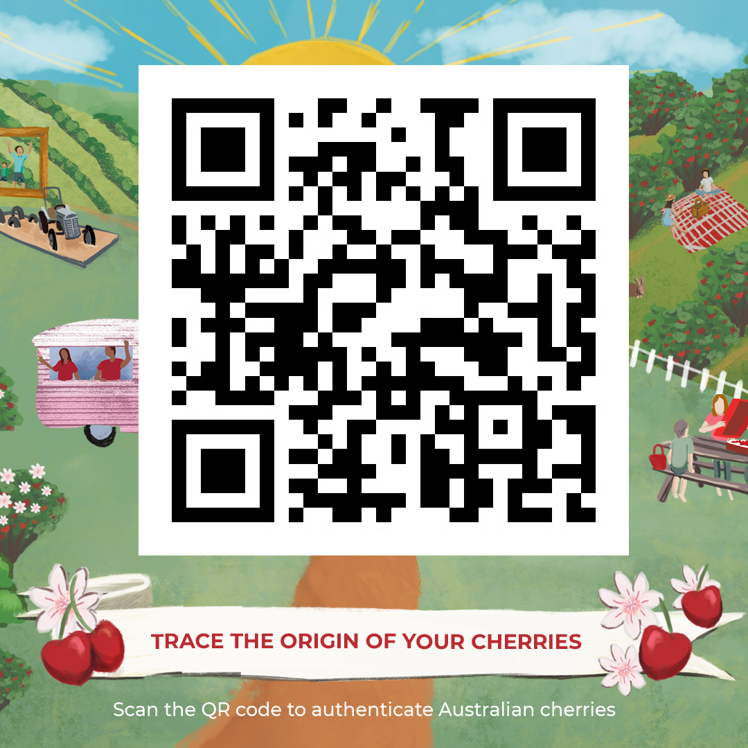 Cherry Traceability Bar Code Social Square